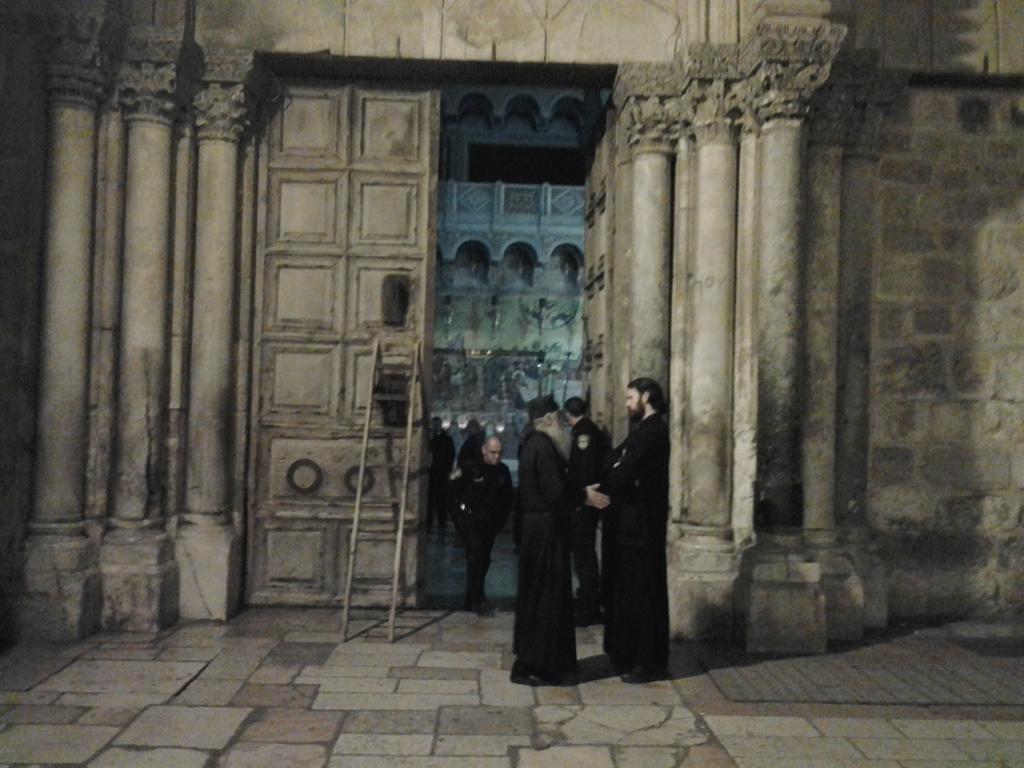 The ceremony of the closing of the Holy Sepulchre church 2014