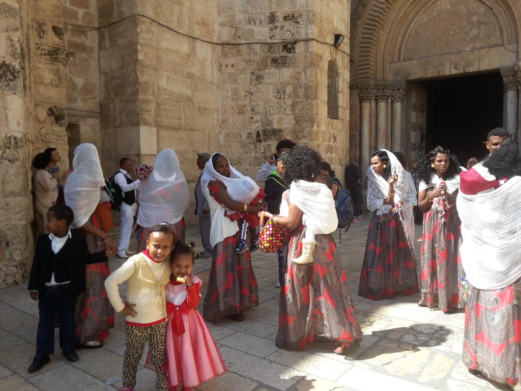 Eritreens at the Holy sepulchre Jerusalem for a ceremony 2014